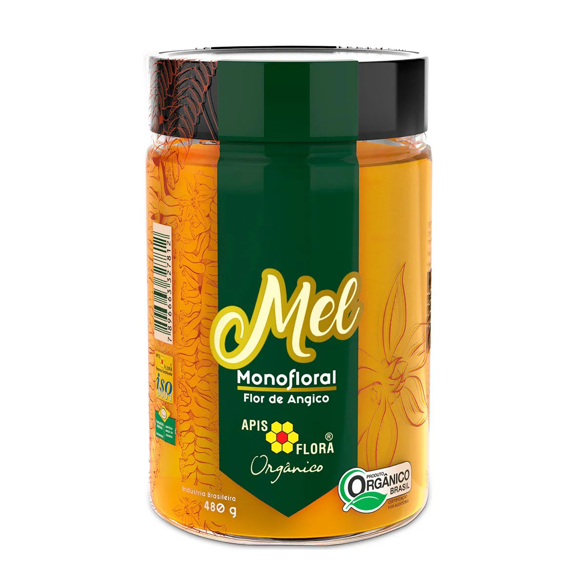 mel organico angico apis flora 480g