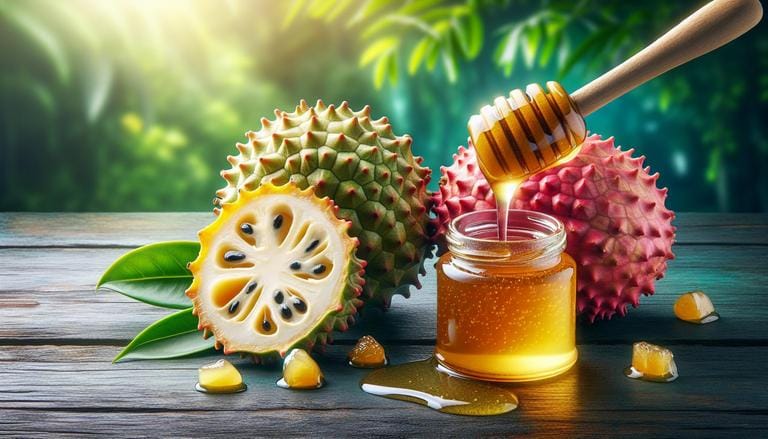 Graviola com mel - Fruta rica em antioxidantes, combinada com mel para aumentar a imunidade. - Clube do Mel Loja online