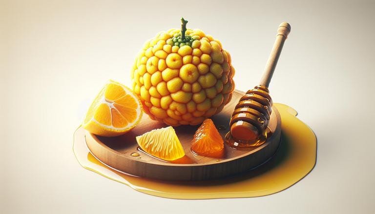 Japonês yuzu com mel - Fruta cítrica exótica combinada com mel para um sabor único. - Clube do Mel Loja online