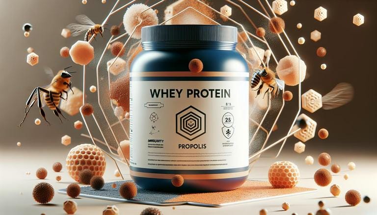 Whey protein com própolis - Suplemento proteico enriquecido com própolis para melhorar a imunidade. - Clube do Mel Loja online