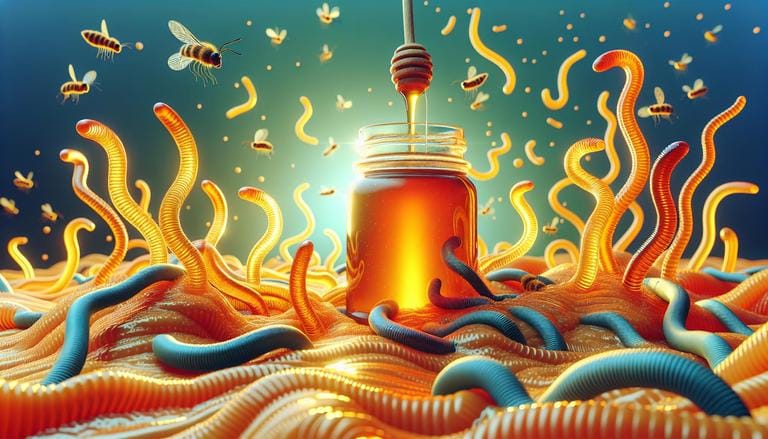 Worms (vermes) e mel - Tratamentos naturais com mel para combater infecções parasitárias. - Clube do Mel Loja online
